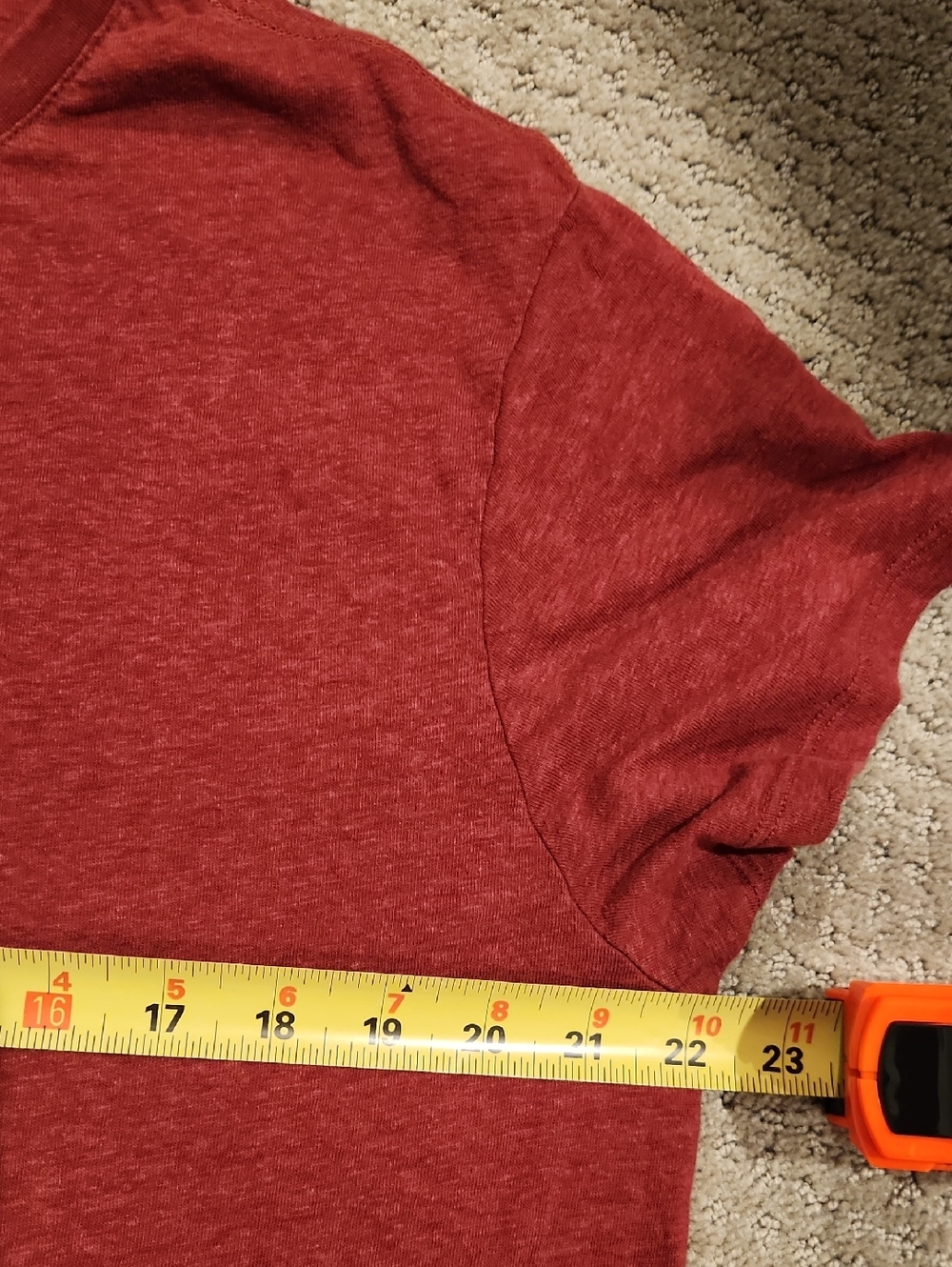 NEW ONNO HEMP Simple Crewneck T-Shirt in Deep Red XXL - Picture 3 of 6